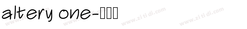 altery one字体转换